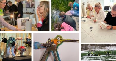 Kollage med bilder ur Reggio Emilia Institutets utbildningsprogram.